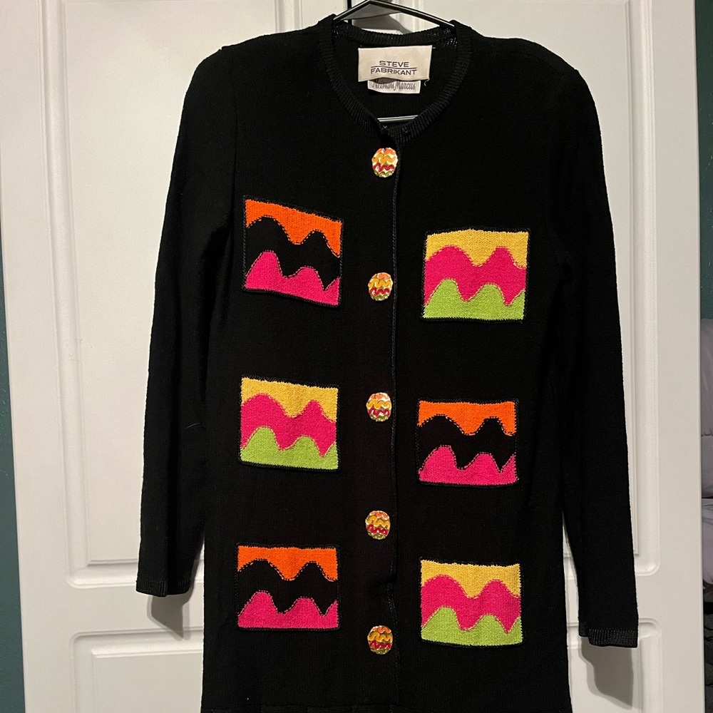 Steve FABRIKANT Vintage Santana knit dress  run M